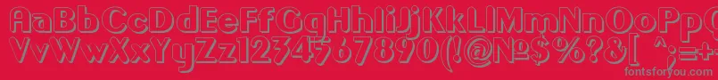 Gilgono-Schriftart – Graue Schriften auf rotem Hintergrund