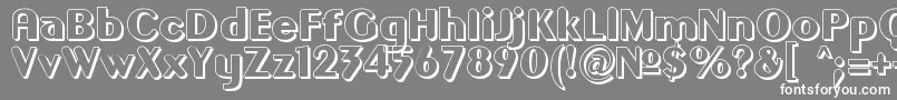 Gilgono-Schriftart – Weiße Schriften auf grauem Hintergrund