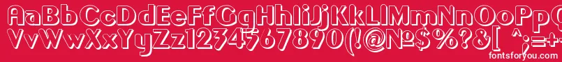 Gilgono Font – White Fonts on Red Background