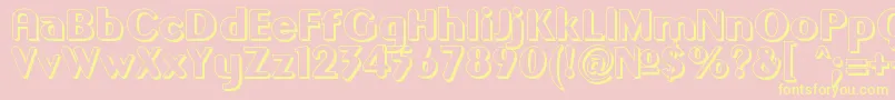 Gilgono Font – Yellow Fonts on Pink Background