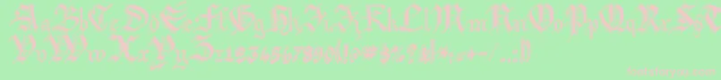 ArgorBiwScaqh Font – Pink Fonts on Green Background