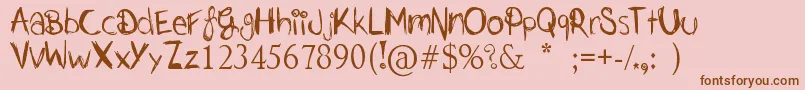 Justjessie Font – Brown Fonts on Pink Background