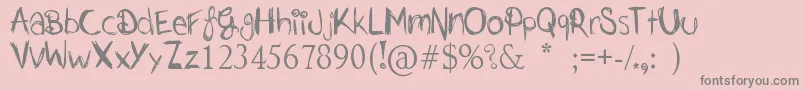 Justjessie Font – Gray Fonts on Pink Background