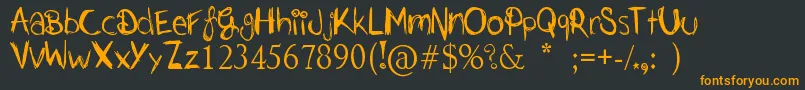 Justjessie Font – Orange Fonts on Black Background
