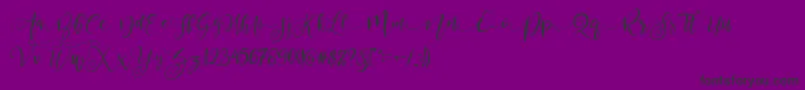 Шрифт ValledofasJustPersonalOnly – чёрные шрифты на фиолетовом фоне