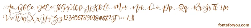 ValledofasJustPersonalOnly Font – Brown Fonts on White Background
