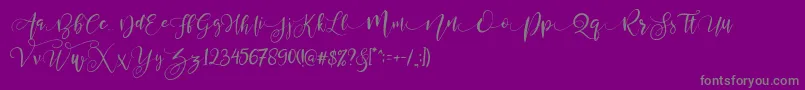 Шрифт ValledofasJustPersonalOnly – серые шрифты на фиолетовом фоне