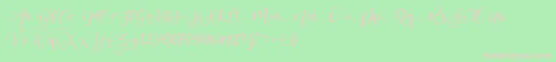 Шрифт ValledofasJustPersonalOnly – розовые шрифты на зелёном фоне