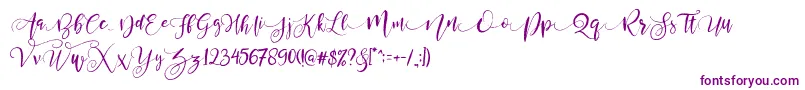 ValledofasJustPersonalOnly-fontti – violetit fontit valkoisella taustalla