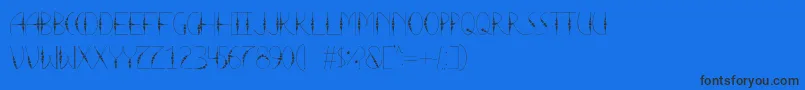 LaTortura Font – Black Fonts on Blue Background