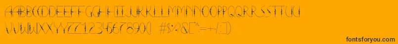LaTortura Font – Black Fonts on Orange Background