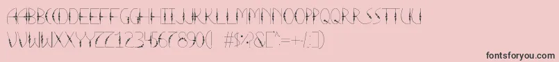 LaTortura-Schriftart – Schwarze Schriften auf rosa Hintergrund