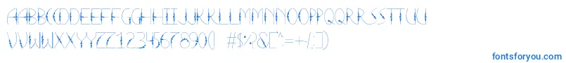 LaTortura-Schriftart – Blaue Schriften auf weißem Hintergrund