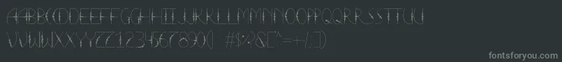 フォントLaTortura – 黒い背景に灰色の文字