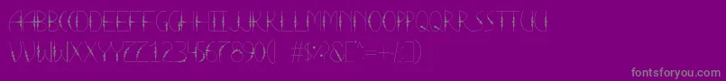 フォントLaTortura – 紫の背景に灰色の文字