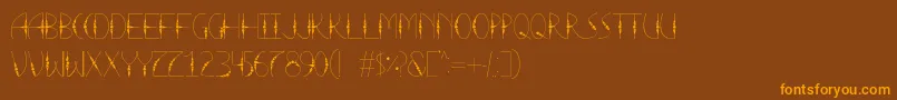 LaTortura Font – Orange Fonts on Brown Background