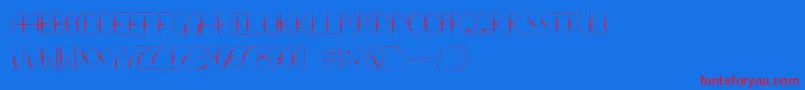 LaTortura Font – Red Fonts on Blue Background