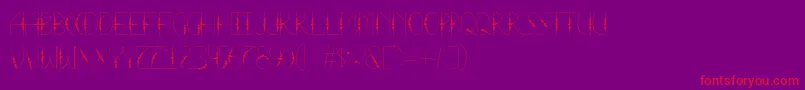 LaTortura-Schriftart – Rote Schriften auf violettem Hintergrund