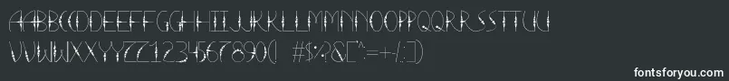 LaTortura-fontti – valkoiset fontit mustalla taustalla