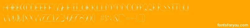 LaTortura-Schriftart – Weiße Schriften auf orangefarbenem Hintergrund