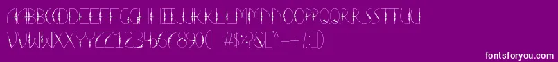 フォントLaTortura – 紫の背景に白い文字