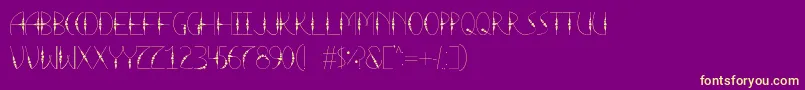 LaTortura Font – Yellow Fonts on Purple Background