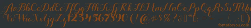 Aurella Font – Brown Fonts on Black Background