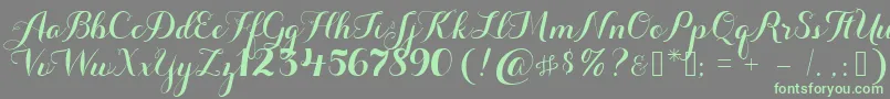 Aurella Font – Green Fonts on Gray Background