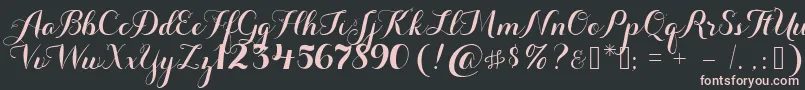 Aurella Font – Pink Fonts on Black Background