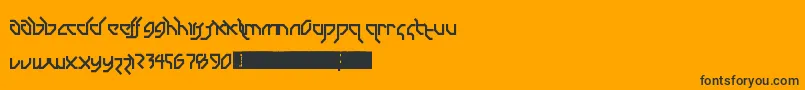 Шрифт DrumAndBassLdr – чёрные шрифты на оранжевом фоне