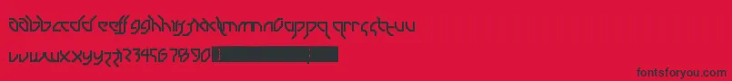 DrumAndBassLdr Font – Black Fonts on Red Background