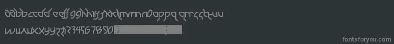 フォントDrumAndBassLdr – 黒い背景に灰色の文字