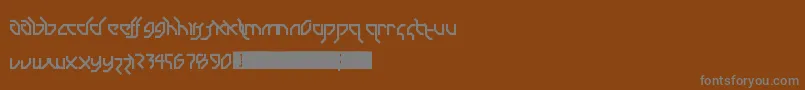 フォントDrumAndBassLdr – 茶色の背景に灰色の文字