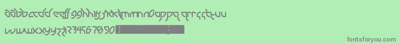 フォントDrumAndBassLdr – 緑の背景に灰色の文字