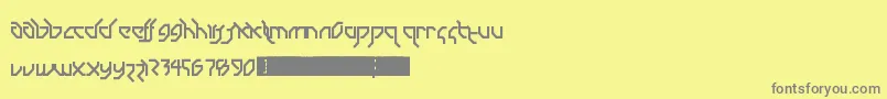 Шрифт DrumAndBassLdr – серые шрифты на жёлтом фоне