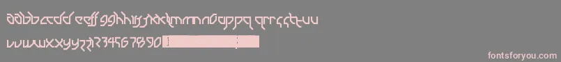 フォントDrumAndBassLdr – 灰色の背景にピンクのフォント