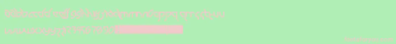 DrumAndBassLdr-fontti – vaaleanpunaiset fontit vihreällä taustalla