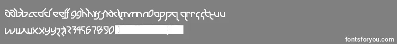 フォントDrumAndBassLdr – 灰色の背景に白い文字