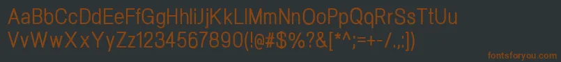 Fonte NeogramMediumcnd – fontes marrons em um fundo preto