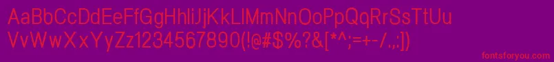 NeogramMediumcnd Font – Red Fonts on Purple Background