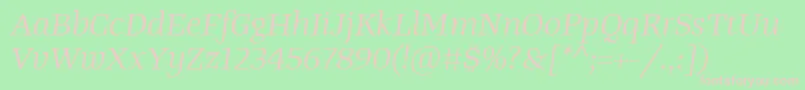 fuente TangerserifwideBookitalic – Fuentes Rosadas Sobre Fondo Verde