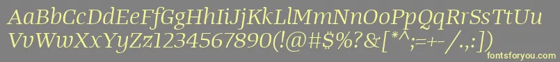 fuente TangerserifwideBookitalic – Fuentes Amarillas Sobre Fondo Gris