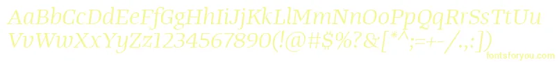 TangerserifwideBookitalic Font – Yellow Fonts