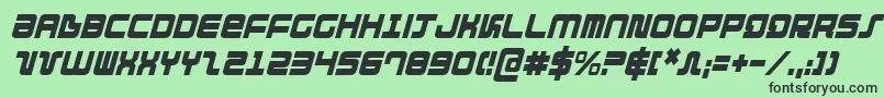 フォントDirektorci – 緑の背景に黒い文字