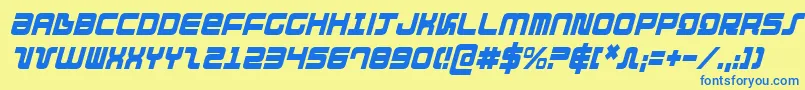 Direktorci Font – Blue Fonts on Yellow Background