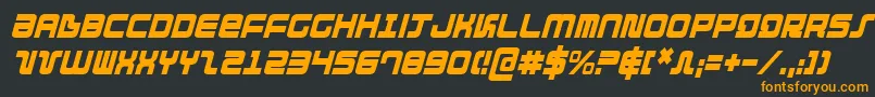Шрифт Direktorci – оранжевые шрифты на чёрном фоне