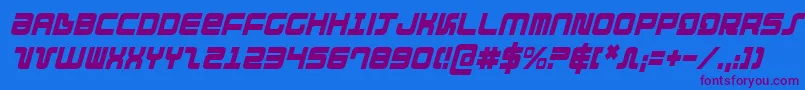 Direktorci Font – Purple Fonts on Blue Background