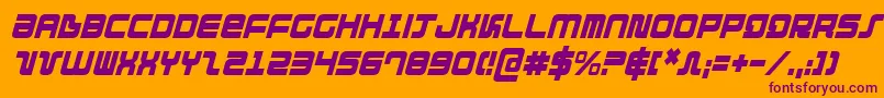 Direktorci Font – Purple Fonts on Orange Background