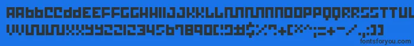 Trick ffy Font – Black Fonts on Blue Background