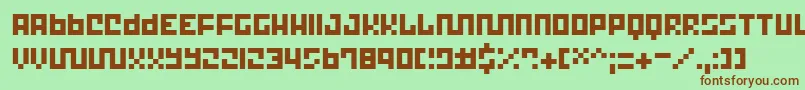 Trick ffy Font – Brown Fonts on Green Background